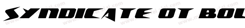 Syndicate OT Bold字体转换